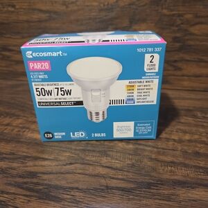 2-pack of EcoSmart Universal Light Bulbs 50/75-Watt Equivalent PAR20 Dimmable